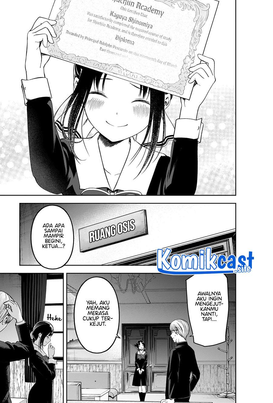 Kaguya-sama wa Kokurasetai: Tensai-tachi no Renai Zunousen Chapter 281 End